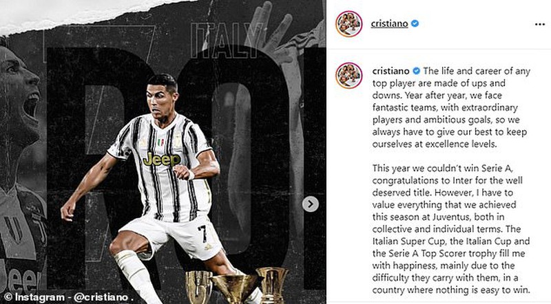 ‘Thông điệp tạm biệt’ khó hiểu của Cristiano Ronaldo